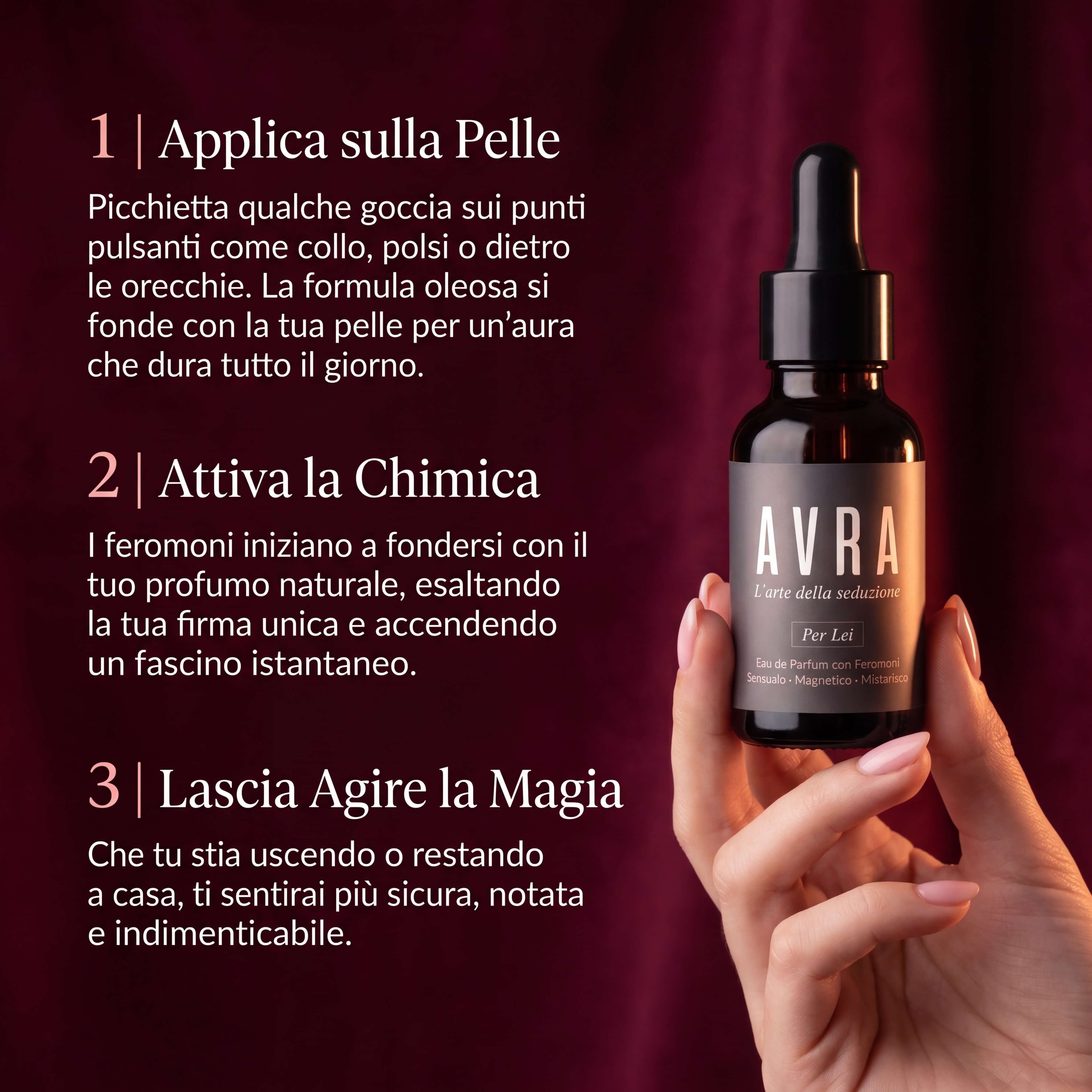 Come si usa Avra — 3 step